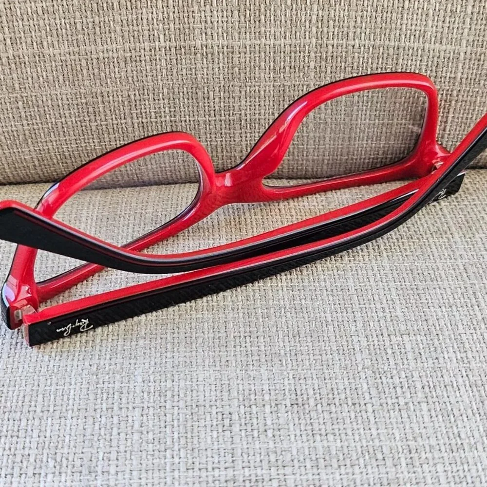 Rayban RB1536 Glasses Frame Red/Black eyeglasses 48[]16 130 small face